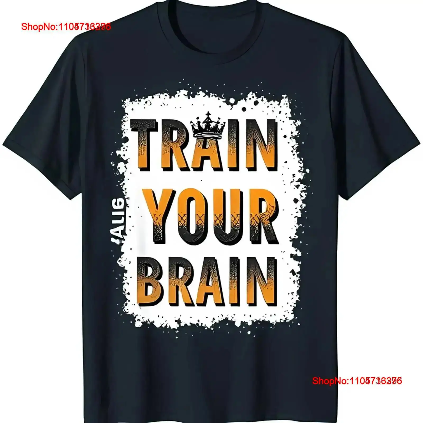 Vintage Fashion Font - Zwart T-shirt met YOUR BRAIN Lettertype