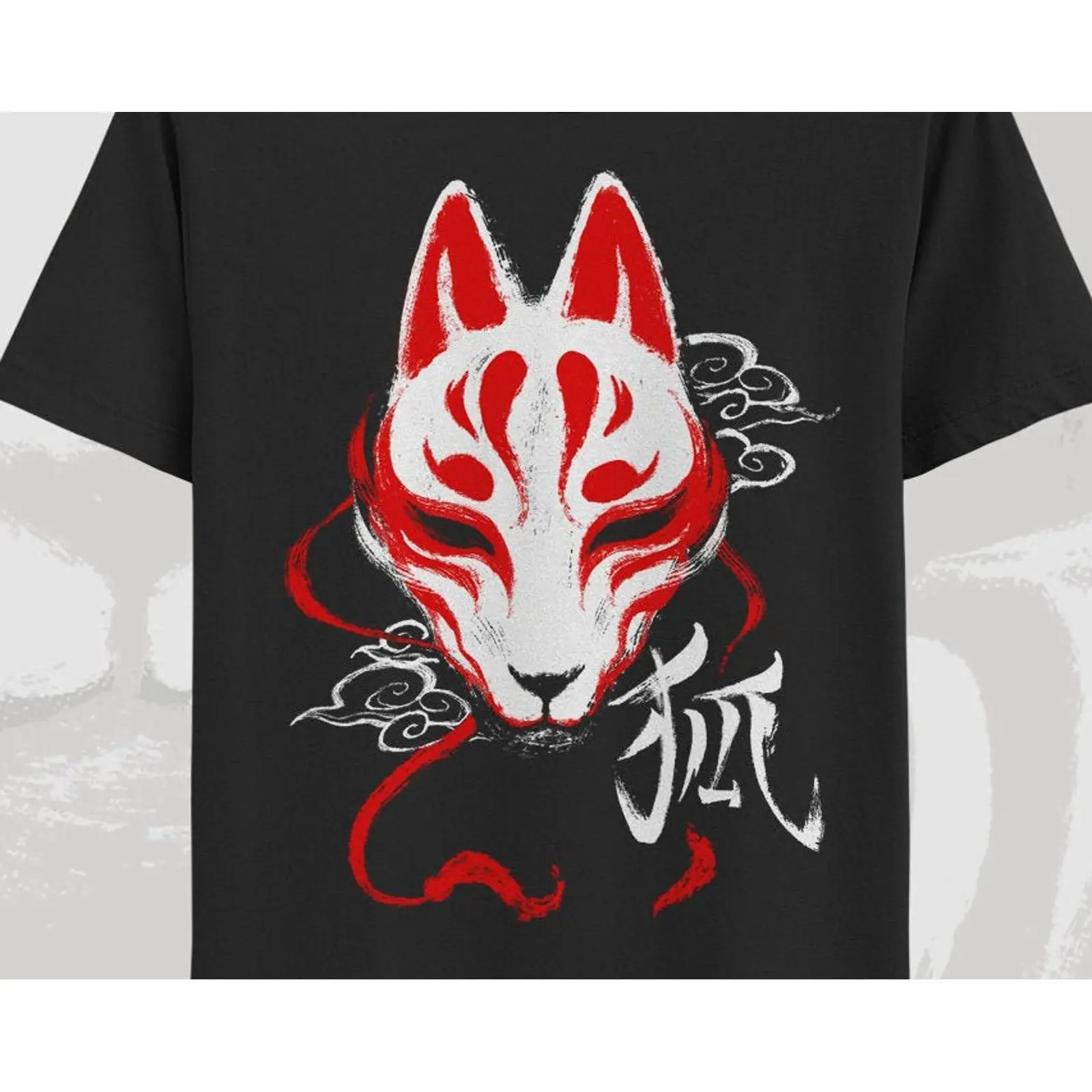Vintage Fashion Tokyo - Kitsune masker T-shirt Japanse vos-T-shirt traditionele