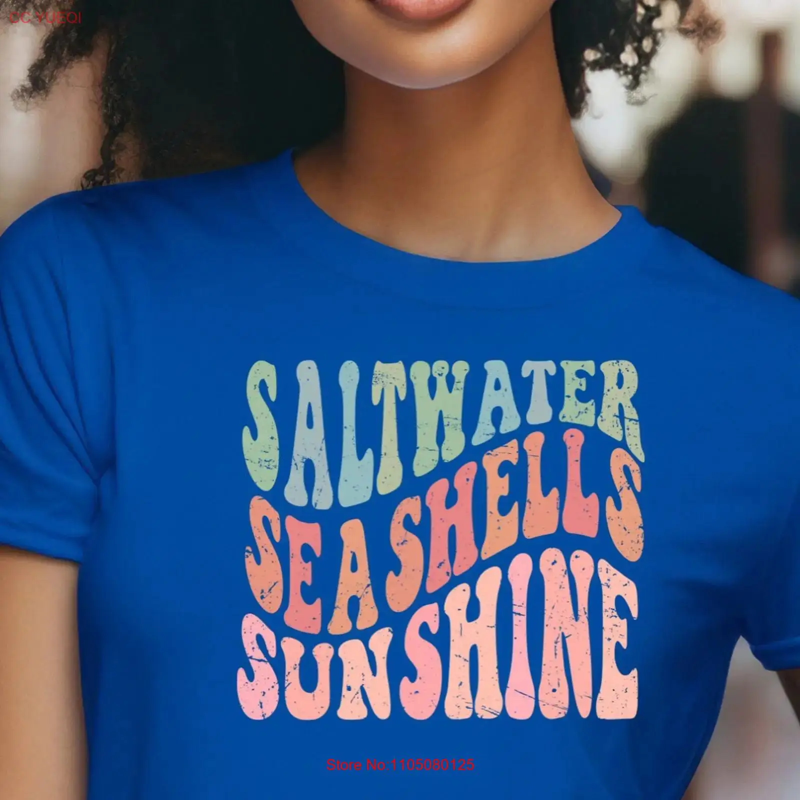 Vintage Vibes Fashion - Vakantie Strand Vibes T-shirt Jersey Dames