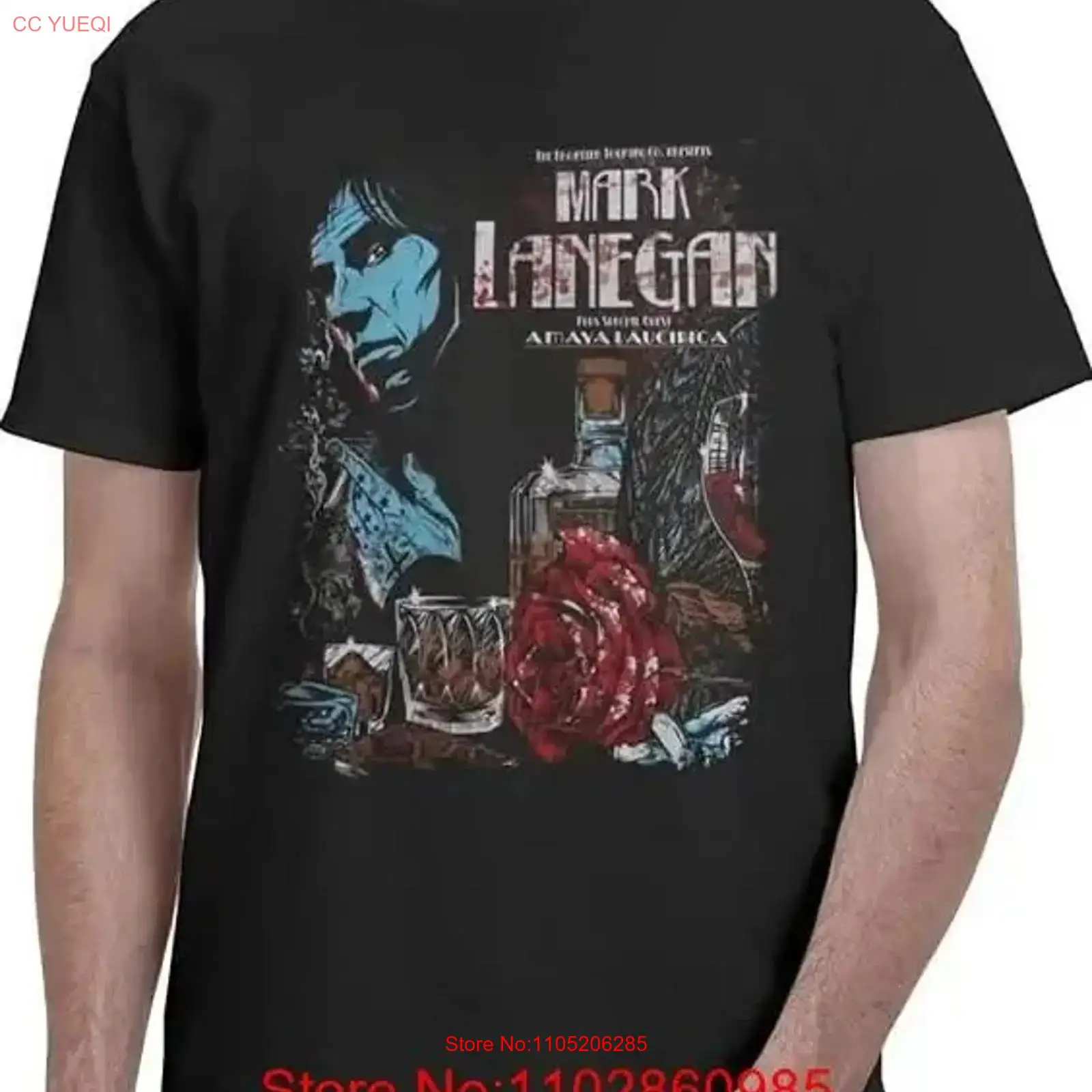 Vintage Fashion Wear - Mark Lanegan T-shirt Zwaar katoen vintage