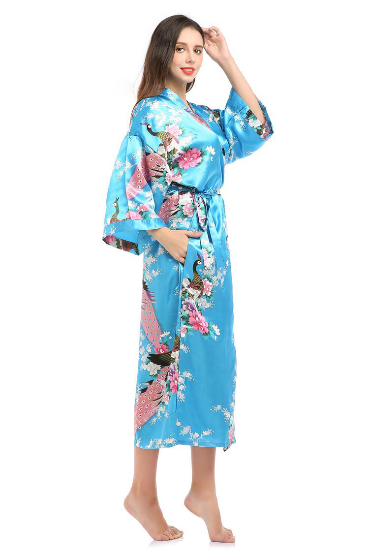 Vintage Fashion Tokyo - Japans kostuum bad bloemen pauw jurk