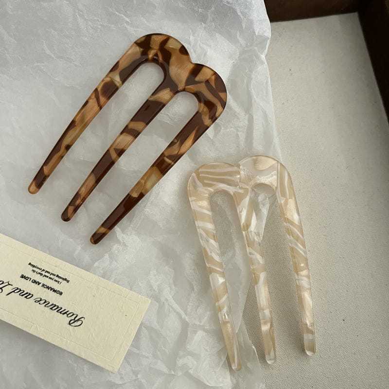 French Vintage Fashion - 8CM Franse haarspelden voor vrouwen U-vormige