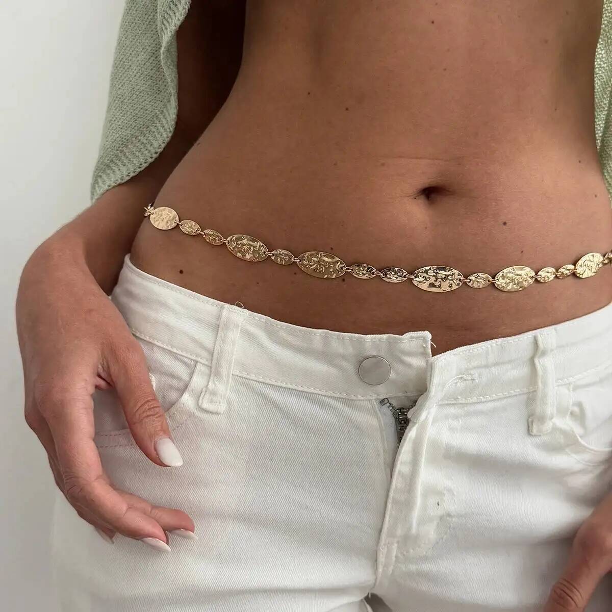 Z Vintage Fashion - IngeSight.Z Eenvoudige Vintage Vouw Metalen Taille