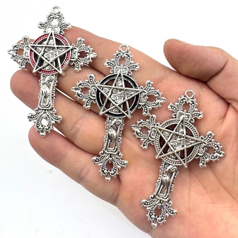 Vintage Fashion Nova - 2 stuks 30x15mm Gothic Big Cross