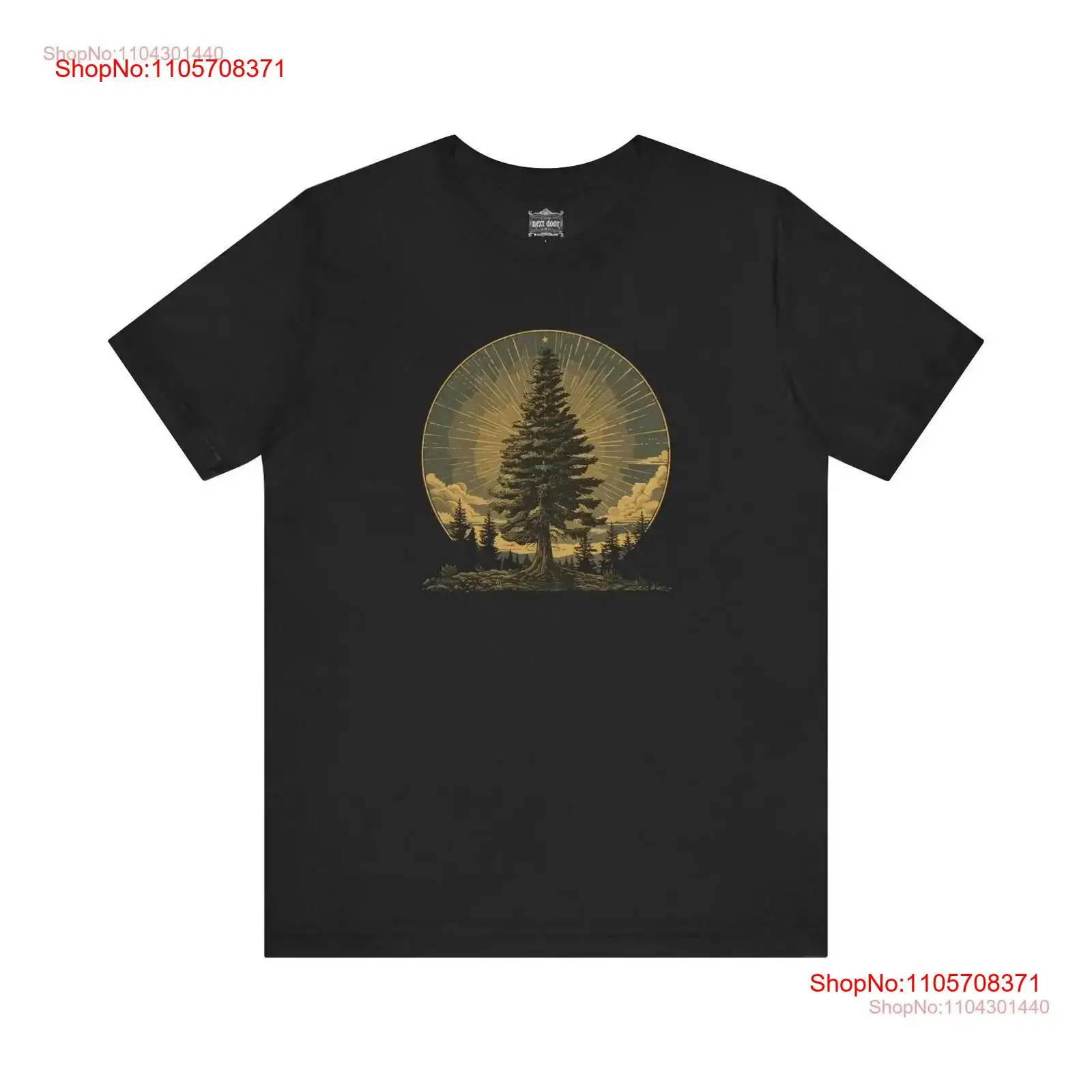 Vintage Fashion Icons - Jersey T-shirt Evergreen Tree Nature Inspired