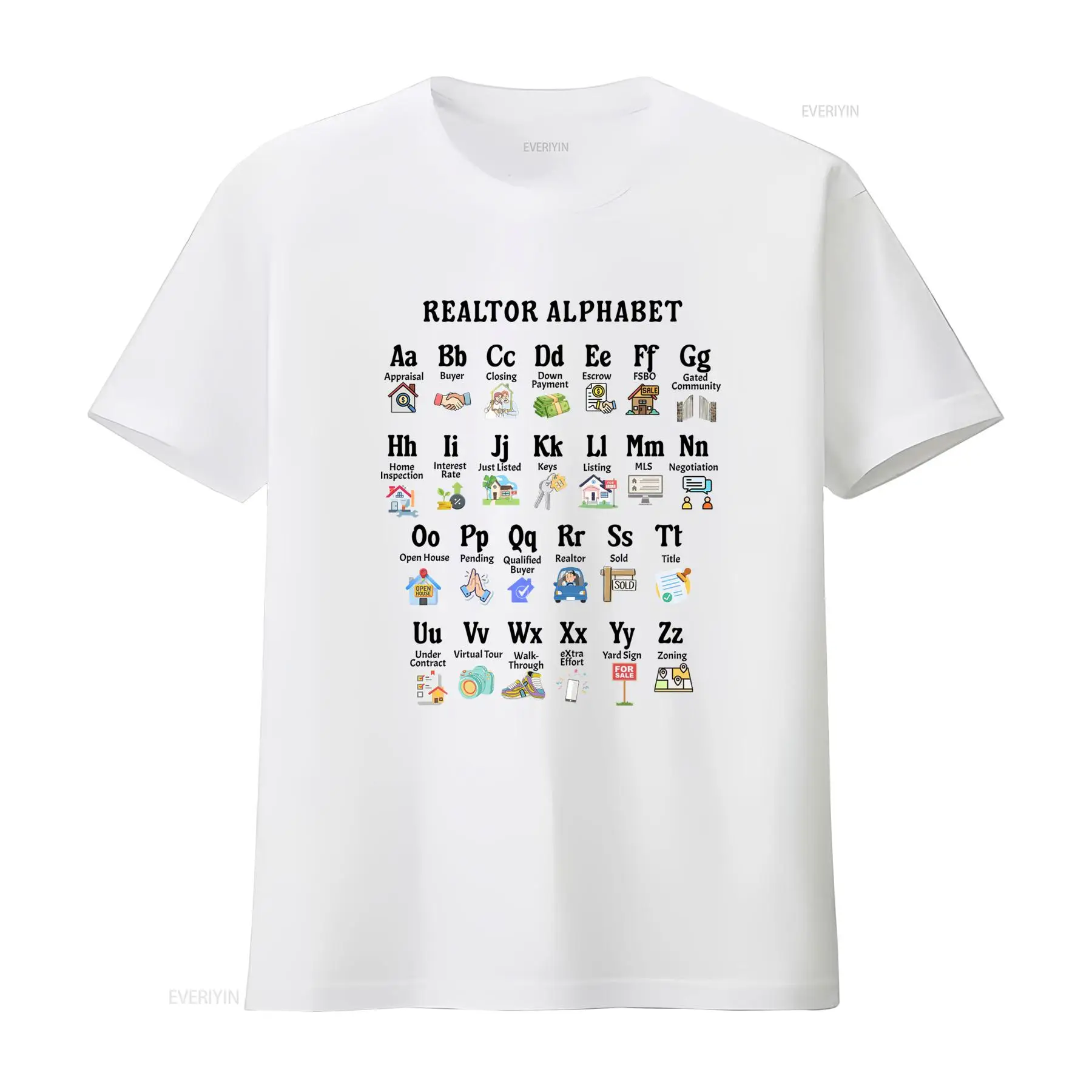 Vintage Fashion Icons - Grappige cartoon makelaar iconen print casual