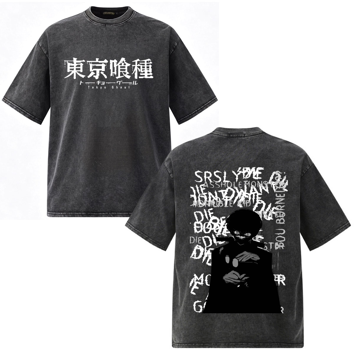 Vintage Fashion Tokyo - Vintage gewassen anime Tokyo Ghoul Kaneki