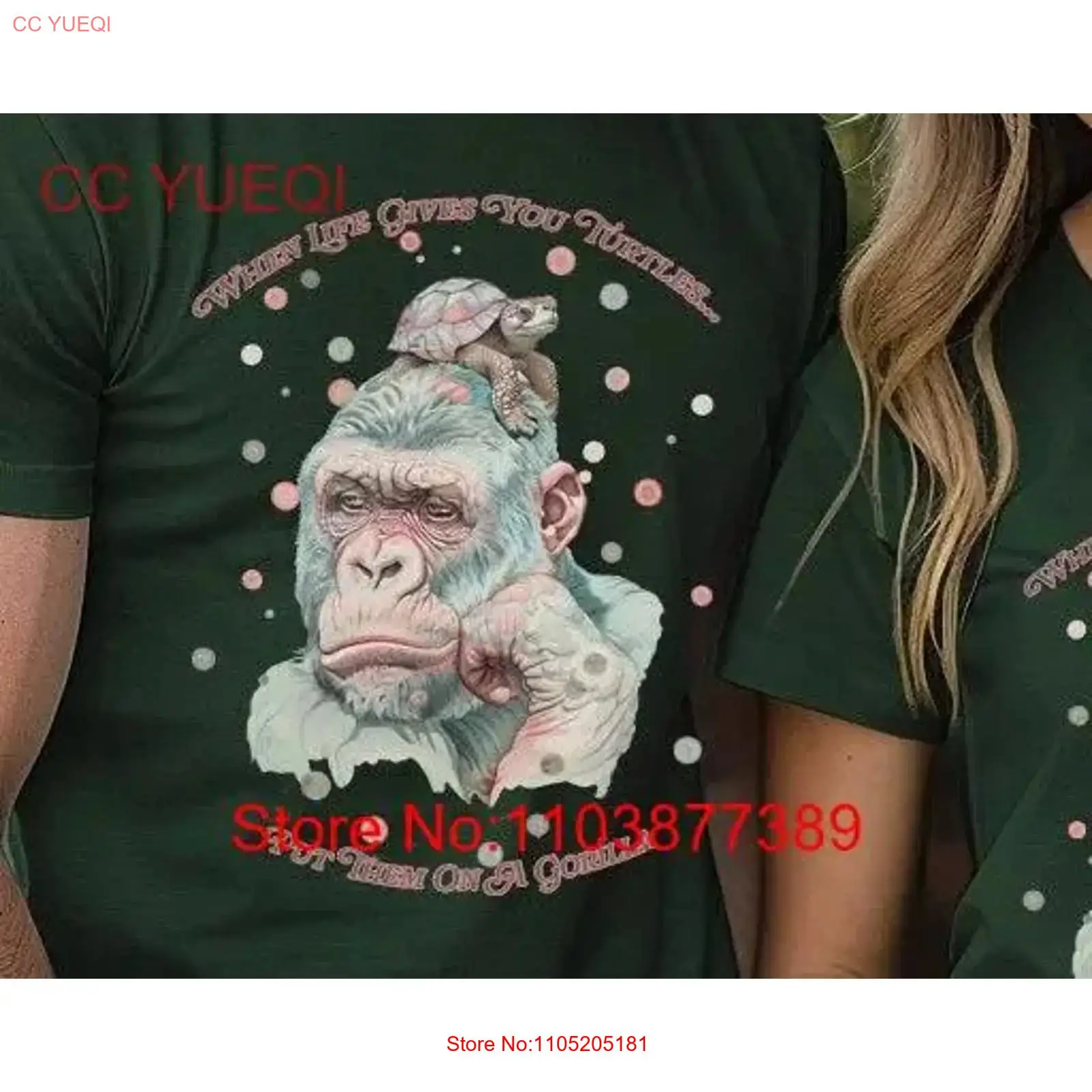 Vintage Fashion Stuff - Gorilla T-shirt Schildpad Grappig Raar Stuff