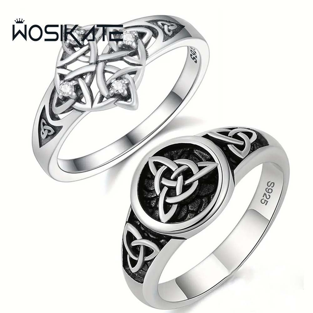Z Vintage Fashion - WOSIKATE Vintage Thaise Zilveren Keltische Ring