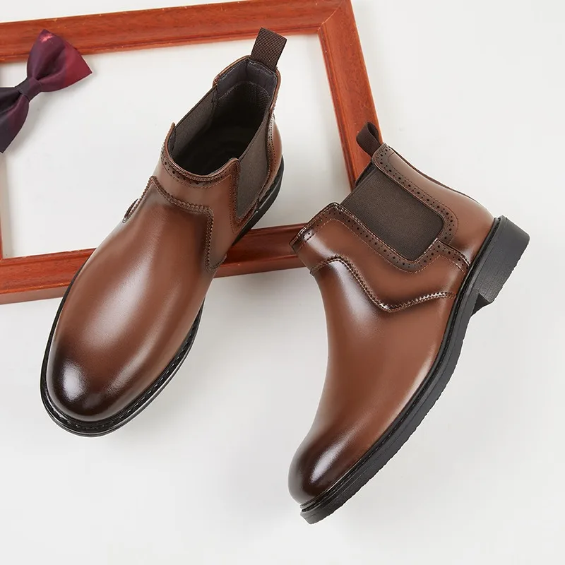 Vintage Fashion For Mens - Vintage heren lederen Oxford laarzen luxe