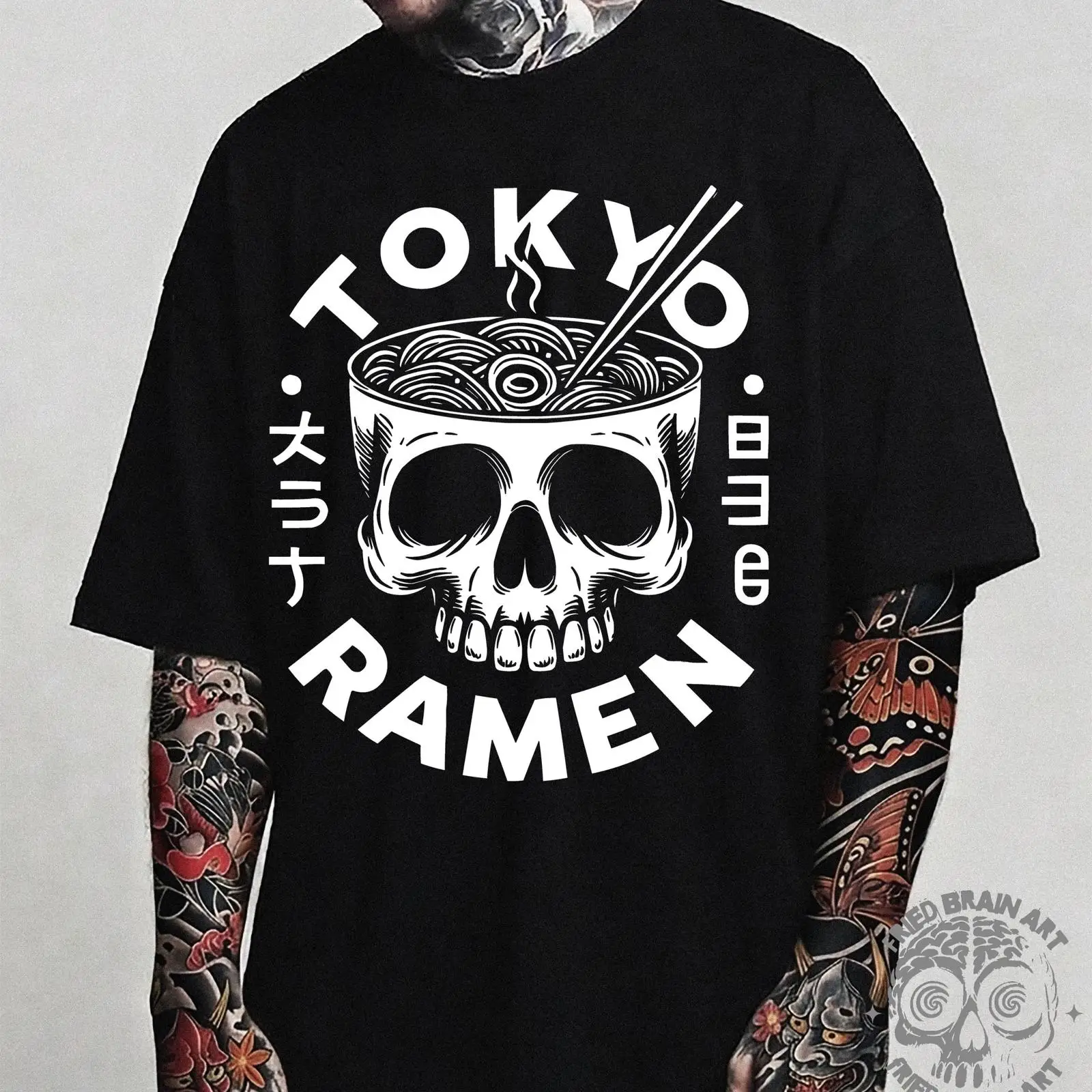 Vintage Fashion Tokyo - Tokyo Skull Ramen T-shirt Japanse Foodie
