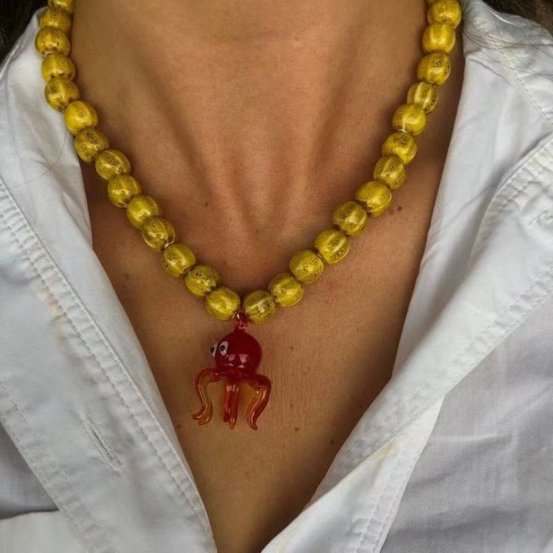 Vintage Fashion Influencers - Ins Influencer dezelfde stijl glazen octopus