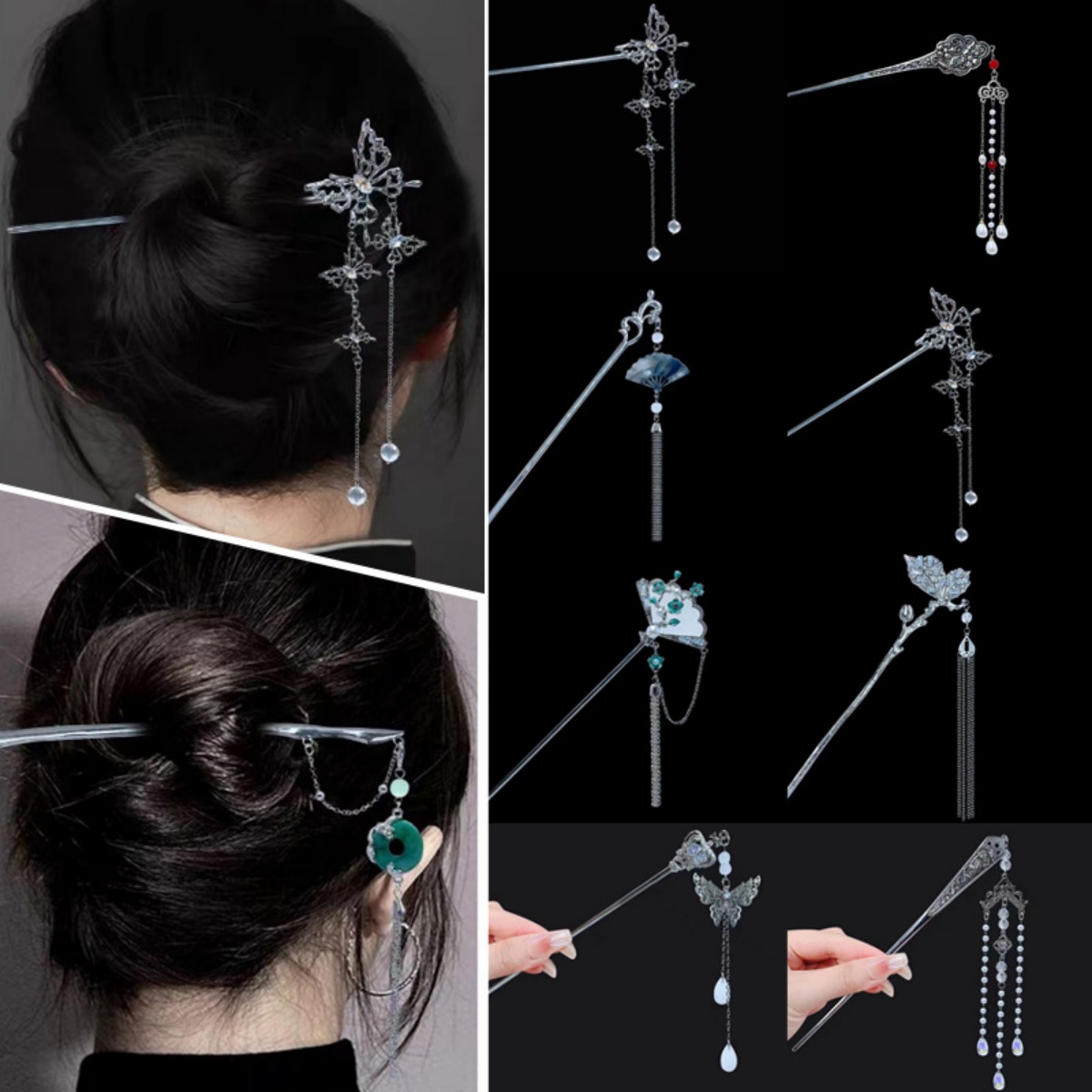 Vintage Fashion Jewelry - 18 cm Chinese Stijl Haarspeld Elegante