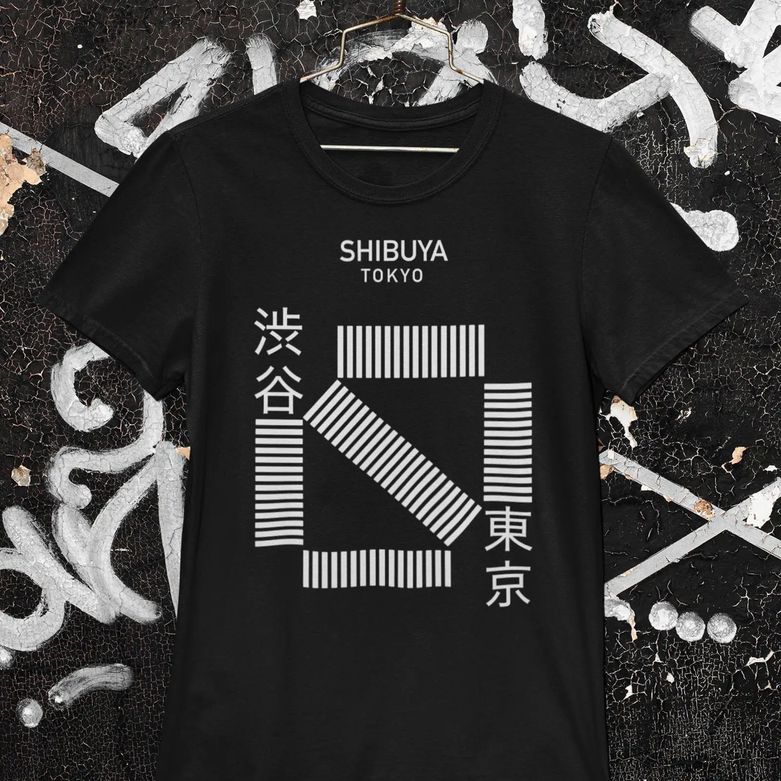 Vintage Fashion Tokyo - Japanse Shibuya Crossing minimalistische T-shirt Tokyo