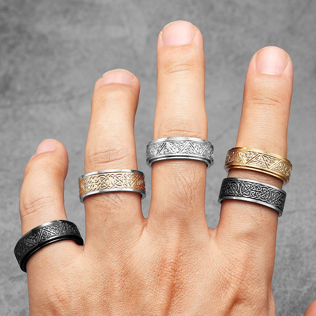 Viking Keltische Mannen Ringen - Vintage Fashion Newtown recensie en prijs
