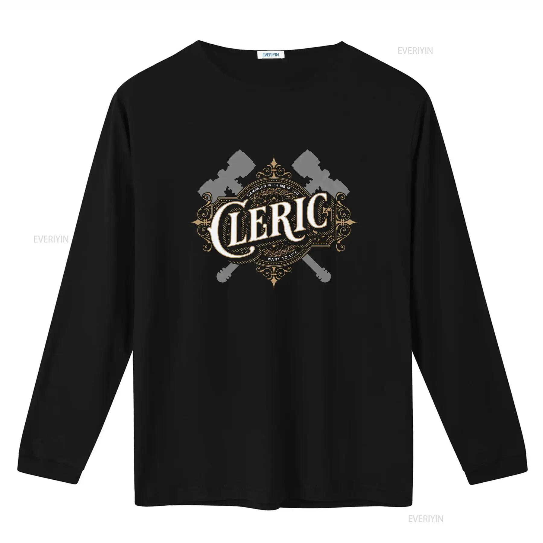 DnD Cleric T-shirt Retro Lette - Vintage Fashion Font recensie en prijs
