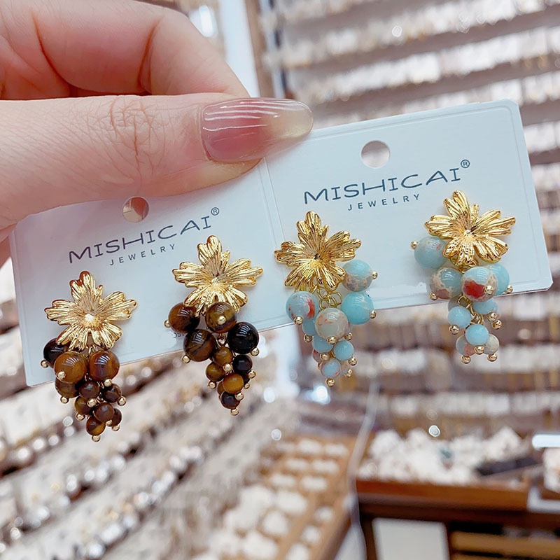 Turquoise Druif Cluster Stud O - Vintage Fashion Influencers recensie en prijs