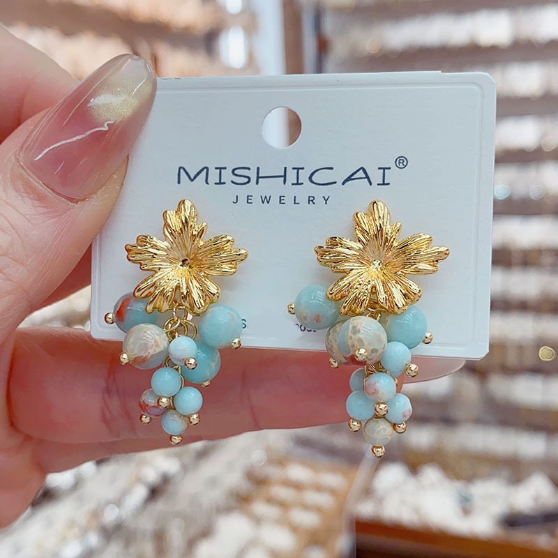Turquoise Druif Cluster Stud O - Vintage Fashion Influencers recensie en prijs