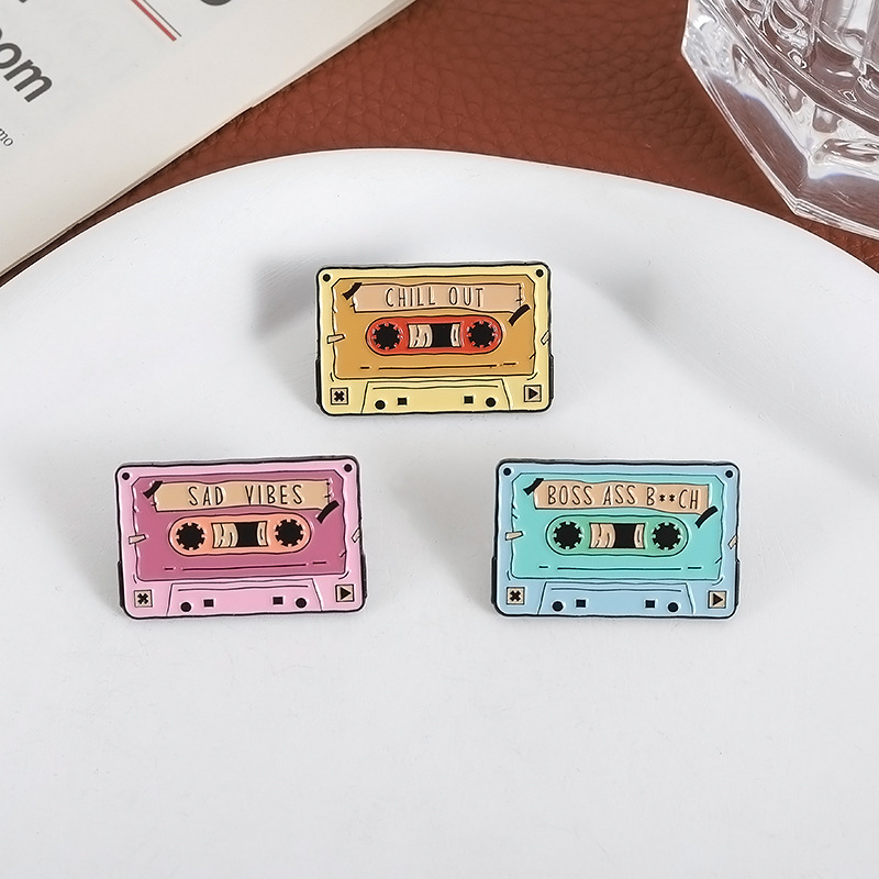 Vintage muziek tape emaille br - Vintage Vibes Fashion recensie en prijs