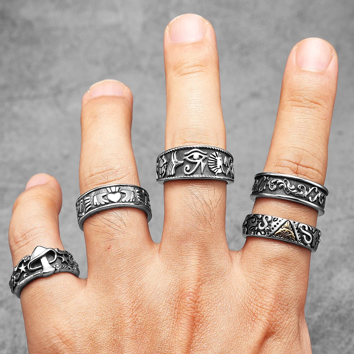 Paddenstoel Ster Mannen Ringen - Vintage Fashion Newtown recensie en prijs