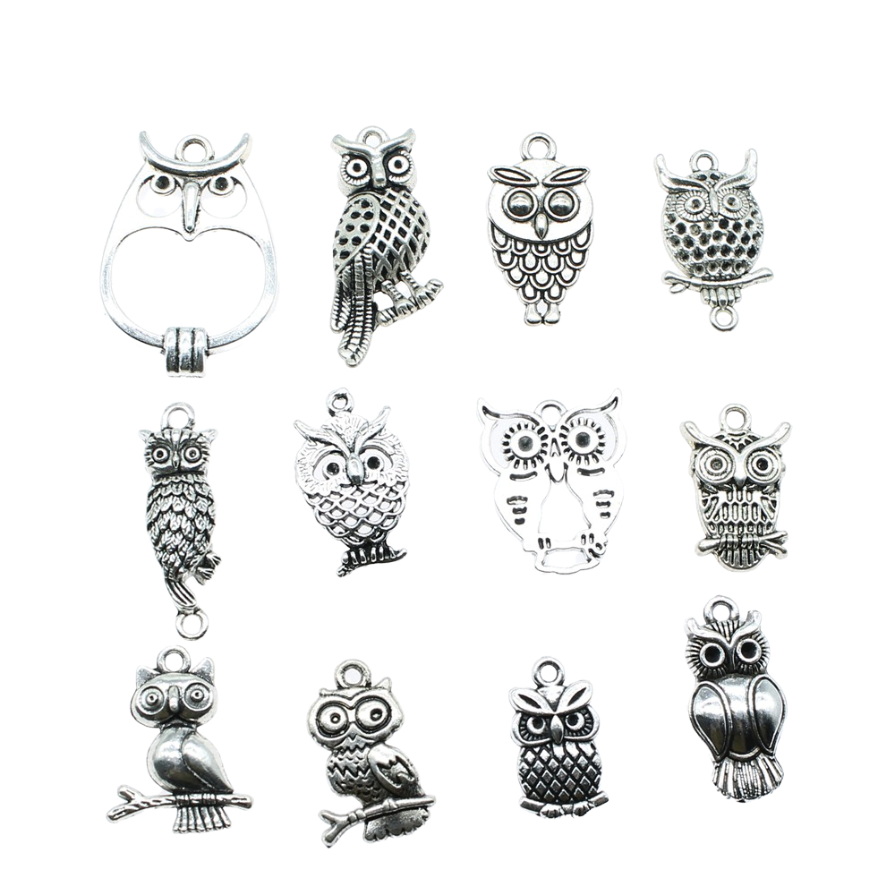 10st Charms Uil Antiek Zilver  - Vintage Fashion Nova recensie en prijs