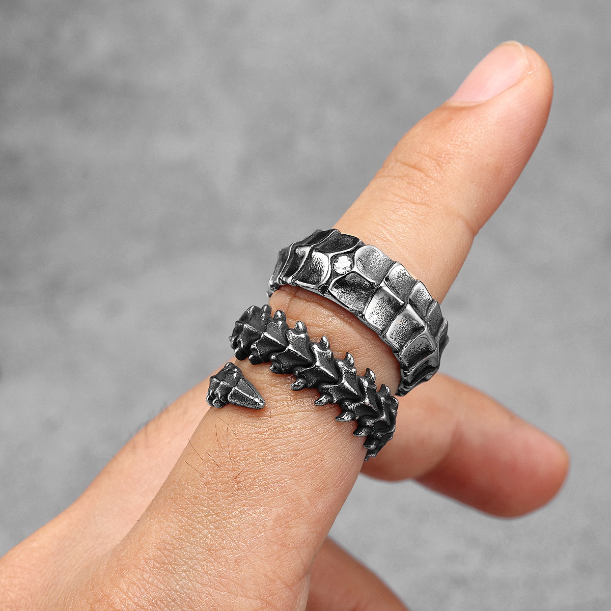 Eivil Dragon Spine Mannen Ring - Vintage Fashion Stuff recensie en prijs