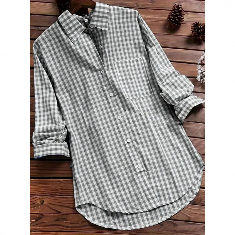 Losse geruite overhemdkraag, l - Vintage Fashion Ebay recensie en prijs