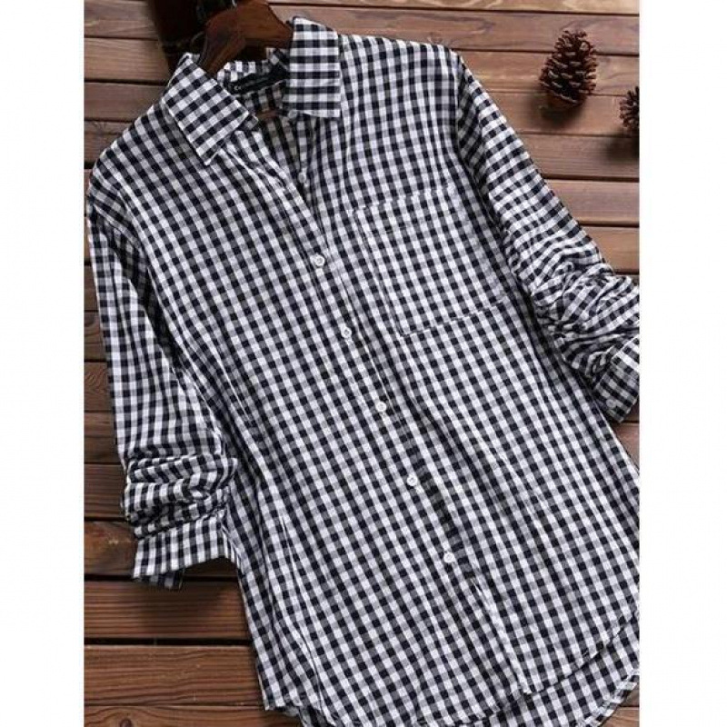 Losse geruite overhemdkraag, l - Vintage Fashion Ebay recensie en prijs