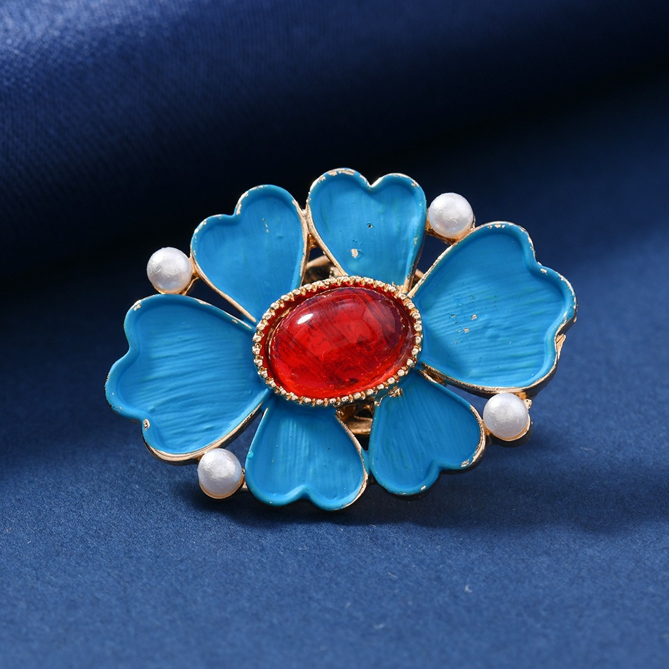 Vintage Emaille Blauwe Bloem B - Vintage Fashion Wear recensie en prijs