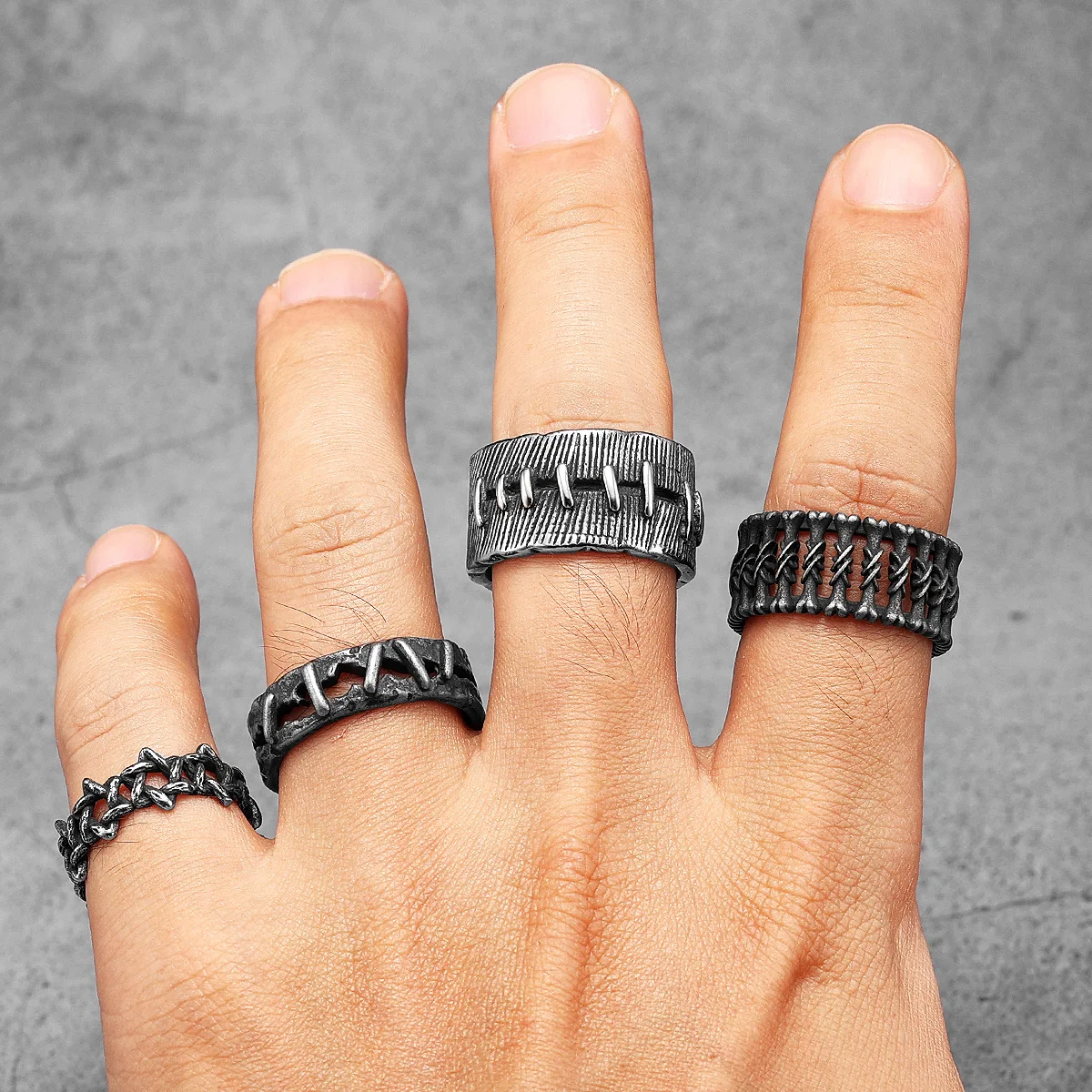 Retro Hechtdraad Mannen Ringen - Vintage Fashion Newtown recensie en prijs